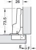 Петля Metalla 310 SM полунакладная, УО 110°PUSH 48/6